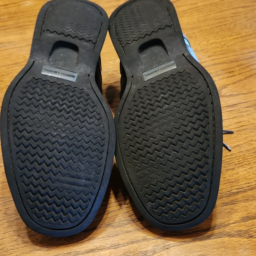 Johnston & Murphy Black Leather Tie Dress Shoes Size 10